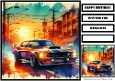 Birthday Male Car Quick Card 30