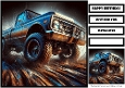 Birthday Male Car Offroad Quick Card 25