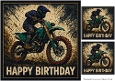Dirt Bike Birthday Quick Card 3