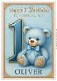 Birthday Age Card A4 – 1 – Baby Boy Oliver