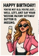 Funny Female Birthday A4 12