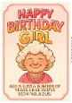 DD FUNNY FEMALE BIRTHDAY A4 6