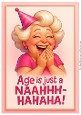 DD FUNNY FEMALE BIRTHDAY A4 18