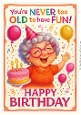 DD FUNNY FEMALE BIRTHDAY A4 26