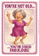 DD DISCO FUNNY FEMALE BIRTHDAY A4 10