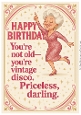 DD DISCO FUNNY FEMALE BIRTHDAY A4 14