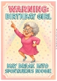 DD DISCO FUNNY FEMALE BIRTHDAY A4 15