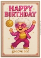 DD DISCO FUNNY FEMALE BIRTHDAY A4 25