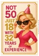 DD FUNNY FEMALE BIRTHDAY 50TH A4 1