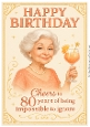 DD FUNNY FEMALE BIRTHDAY 80TH A4 4