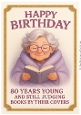 DD FUNNY FEMALE BIRTHDAY 80TH A4 5