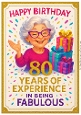 DD FUNNY FEMALE BIRTHDAY 80TH A4 8