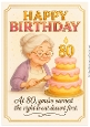 DD FUNNY FEMALE BIRTHDAY 80TH A4 9