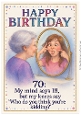 DD FUNNY FEMALE BIRTHDAY 70TH A4 4