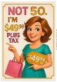 DD FUNNY FEMALE BIRTHDAY 50TH A4 2