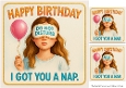 DD FUNNY FEMALE BIRTHDAY QUICK CARD 9