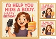 DD FUNNY FEMALE BIRTHDAY QUICK CARD 15
