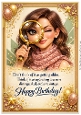 DD GOLDEN FEMALE BIRTHDAY A4 8