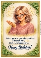 DD GOLDEN FEMALE BIRTHDAY A4 9