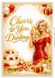DD GOLDEN FEMALE BIRTHDAY A4 25
