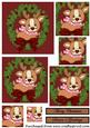 Christmas Reindeer Wreath Square Pyramid 2