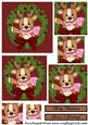 Christmas Reindeer Wreath Square Pyramid 3