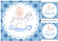 Baby Boy Rocking Horse Topper