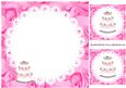 Pink Roses Wedding Cake Insert
