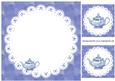 Blue Teapot and Butterfly Insert
