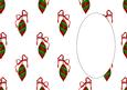 Vintage Bauble Green Red Insert