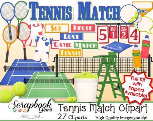 TENNIS Clipart - 27 Clipart