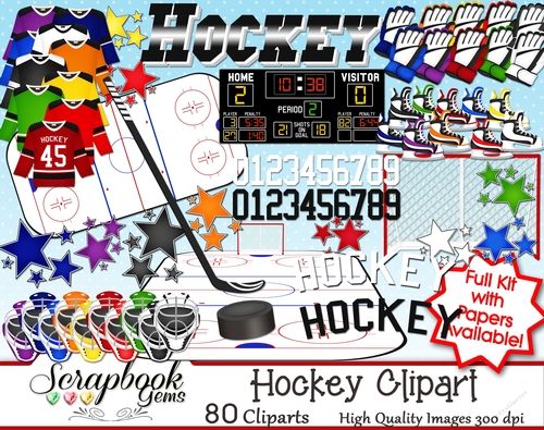 HOCKEY Clipart - 80 Clipart