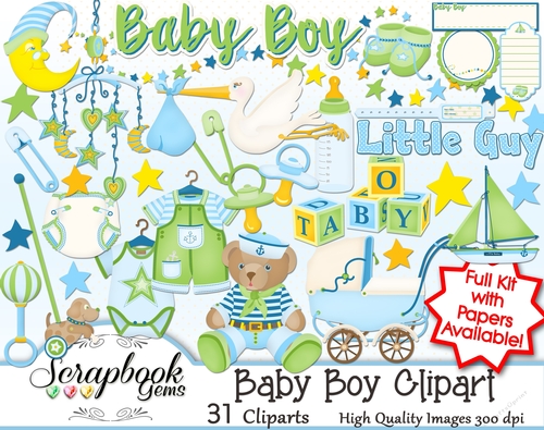 BABY BOY CLIPART - 31 Clipart