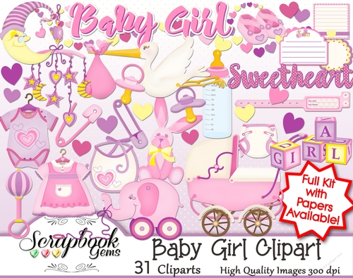 BABY GIRL CLIPART - 31 Clipart
