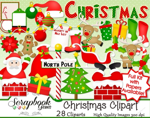 CHRISTMAS CLIPART - 28 Clipart Images