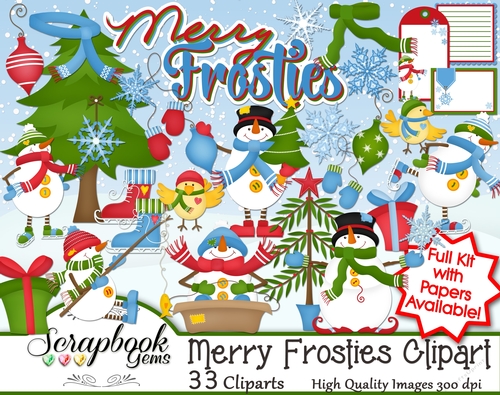 MERRY FROSTIES CLIPART - 33 Clipart Images
