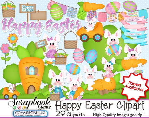 HAPPY EASTER CLIPART - 29 Clipart Images