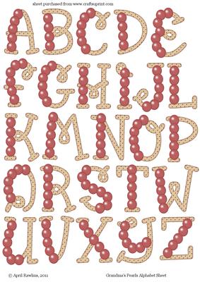 Grandma's Pearls Alphabet Capitals