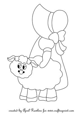 Sheep Girl Digitial Stamp