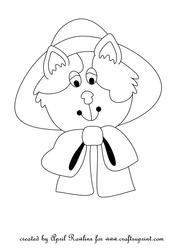 Bonnet Kitty Digital Stamp