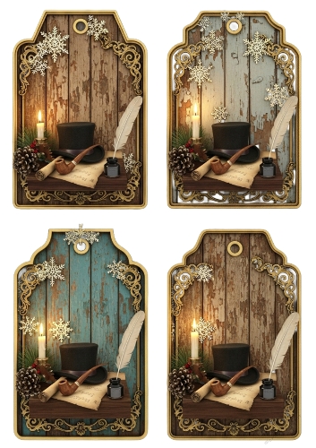 Gentleman Christmas tags 06
