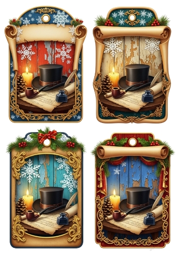 Gentleman Christmas tags 10