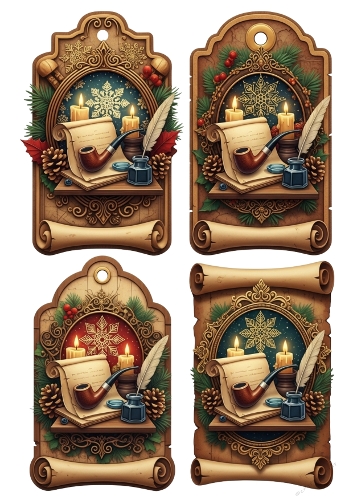 Gentleman Christmas tags 14