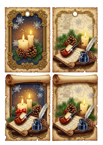 Gentleman Christmas tags 15