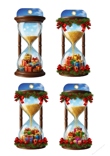 Hourglass New Year Minimalist