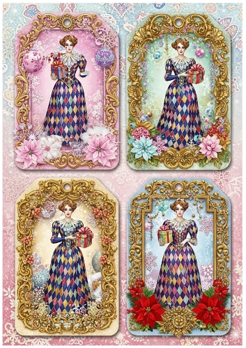 Magic Harlequin Gift Tags 24