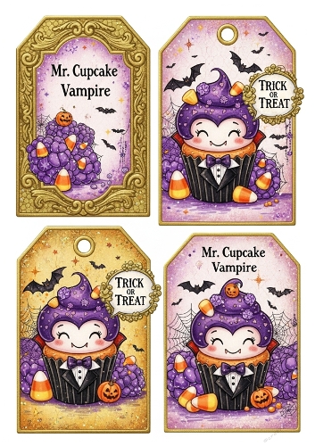 Mr. Cupcake Vampire Tags 05