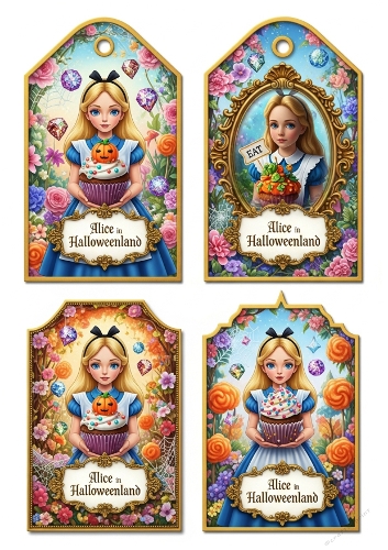 Alice in Halloweenland Tags 04