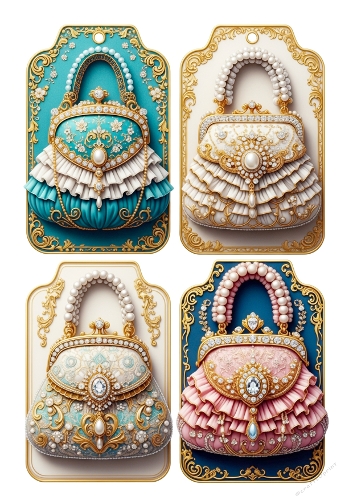 Shabby Chic Handbag Tags 01