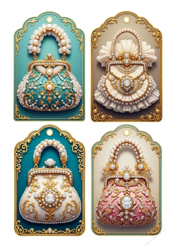 Shabby Chic Handbag Tags 02